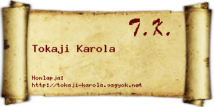 Tokaji Karola névjegykártya